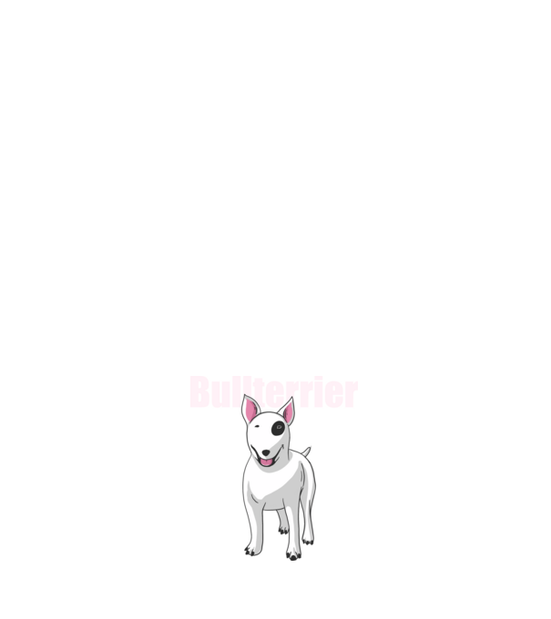 Bullterrier minta fehér pólón