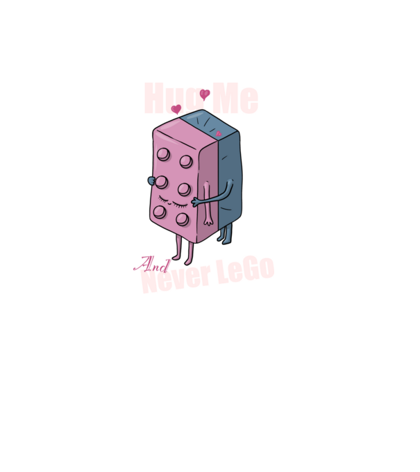 Hug Me and Never LeGo minta szürke pólón