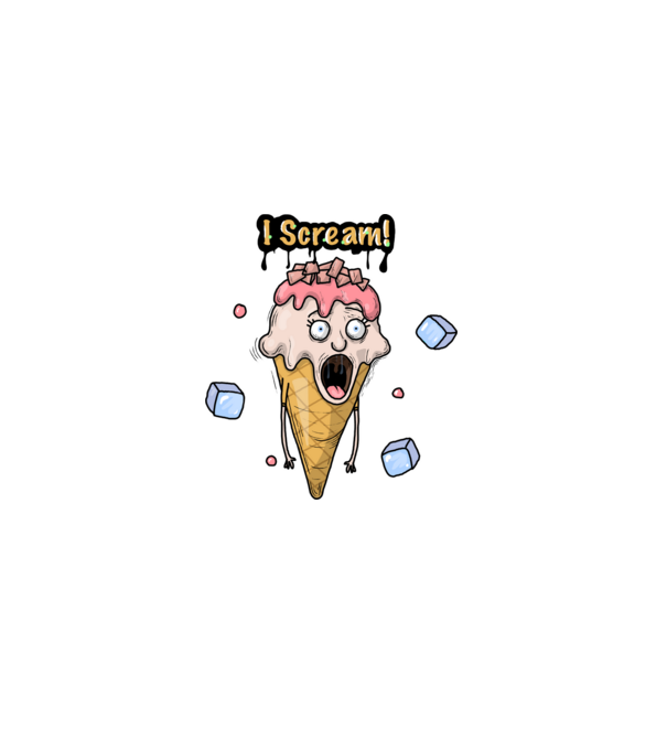 I Scream - Fagyi - Ice cream minta fehér pólón