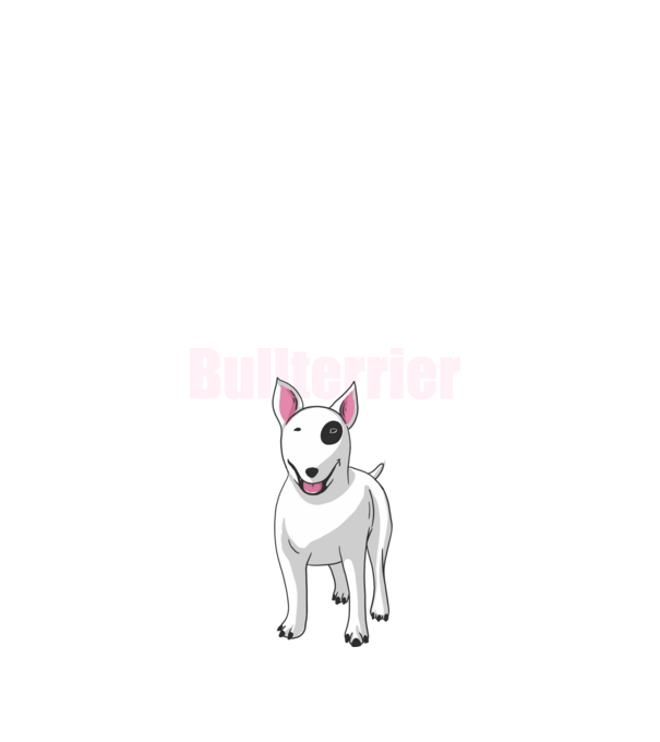 Bullterrier minta fehér pólón