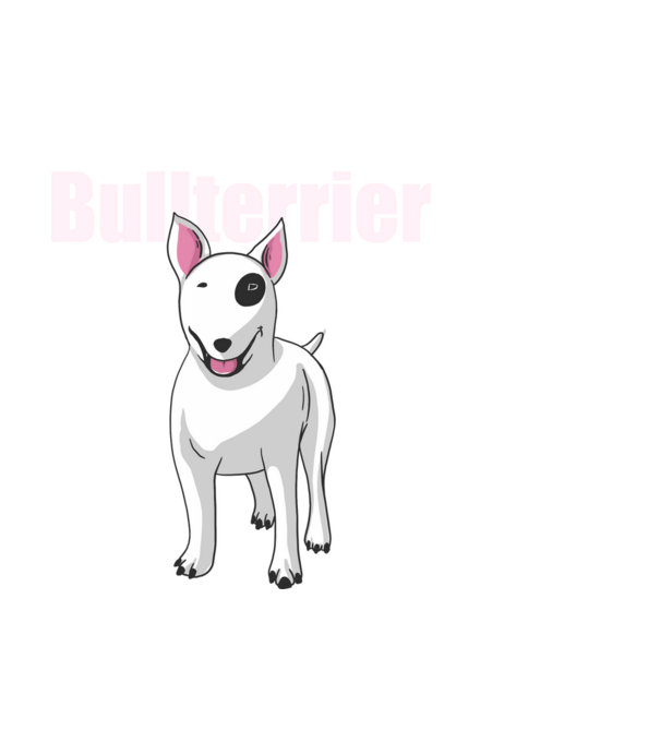 Bullterrier minta fekete pólón