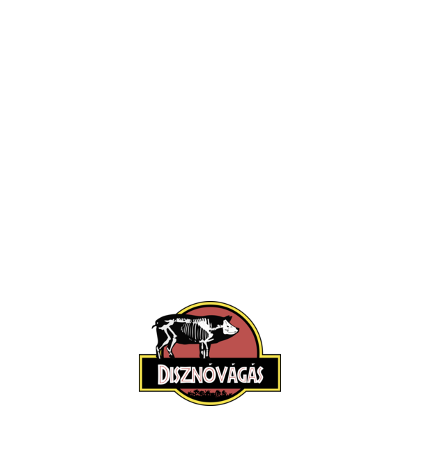 Disznóvágás minta fehér pólón