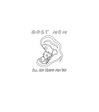 BEST Mom minta fekete pólón