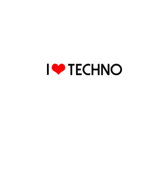 I LOVE TECHNO 2021 minta fehér pólón