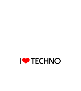 I LOVE TECHNO 2021 minta fehér pólón