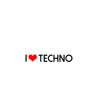 I LOVE TECHNO 2021 minta fehér pólón