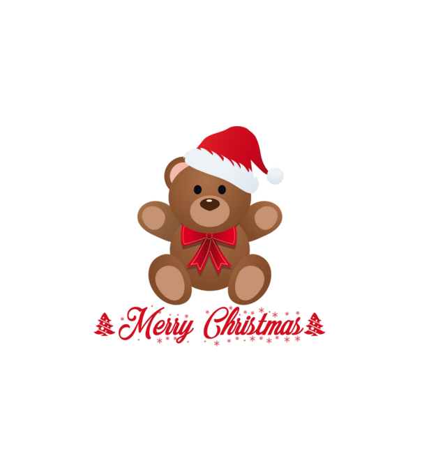 Merry Chrsitmas 2021 - Maci minta fehér pólón