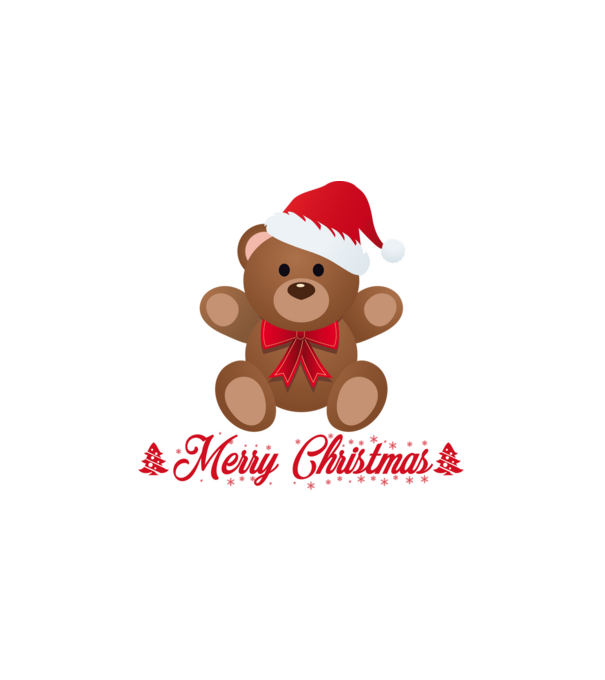 Merry Chrsitmas 2021 - Maci minta fehér pólón
