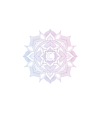 Hold mandala minta fehér pólón