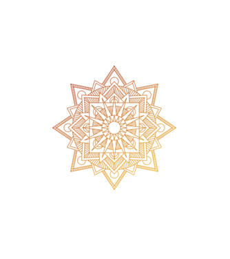 Nap mandala minta fehér pólón