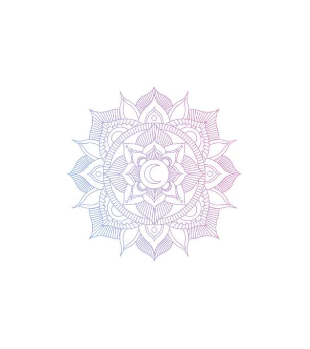 Hold mandala minta fehér pólón