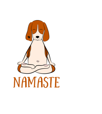 Namaste minta fekete pólón