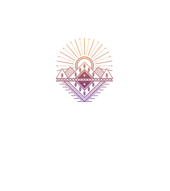 Tribal - Minimál retro természet minta minta fehér pólón