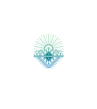 Tribal - minimál retro természet minta minta fehér/piros pólón