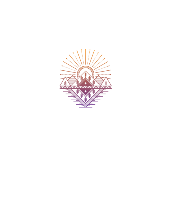 Tribal - Minimál retro természet minta minta fehér pólón
