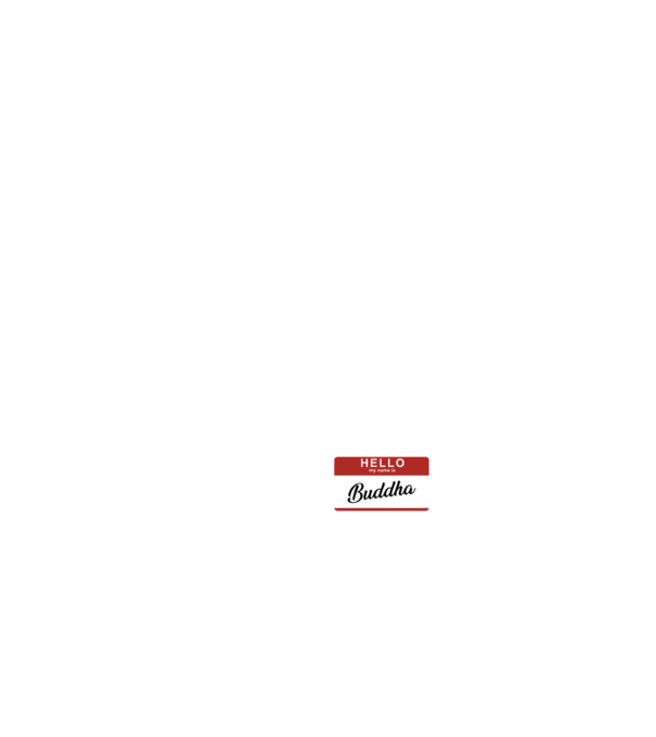 Buddha minta sötétkék pólón