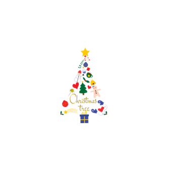 Christmas tree (színes) minta lila pólón