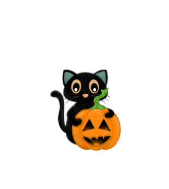 Halloween cica minta almazöld pólón