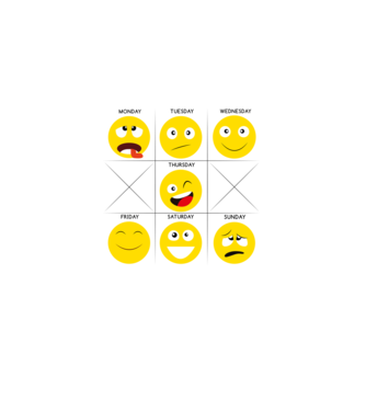 Smiley minta fehér pólón