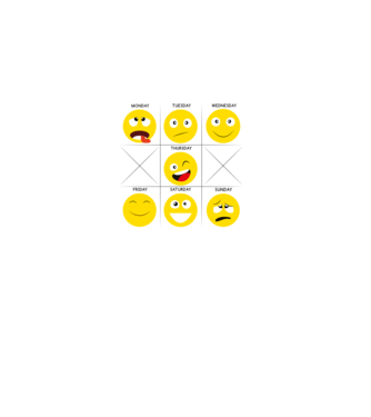 Smiley minta fehér pólón