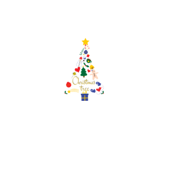 Christmas tree (színes) minta türkiz pólón