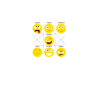 Smiley minta fehér pólón