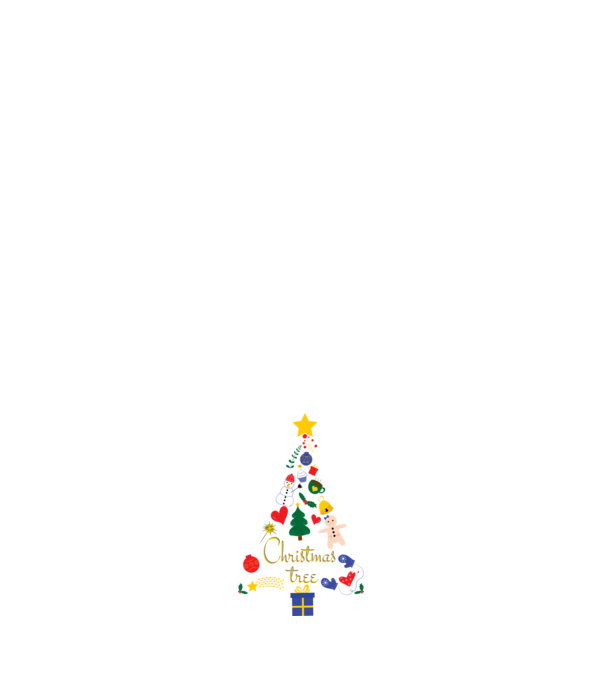 Christmas tree (színes) minta fehér pólón