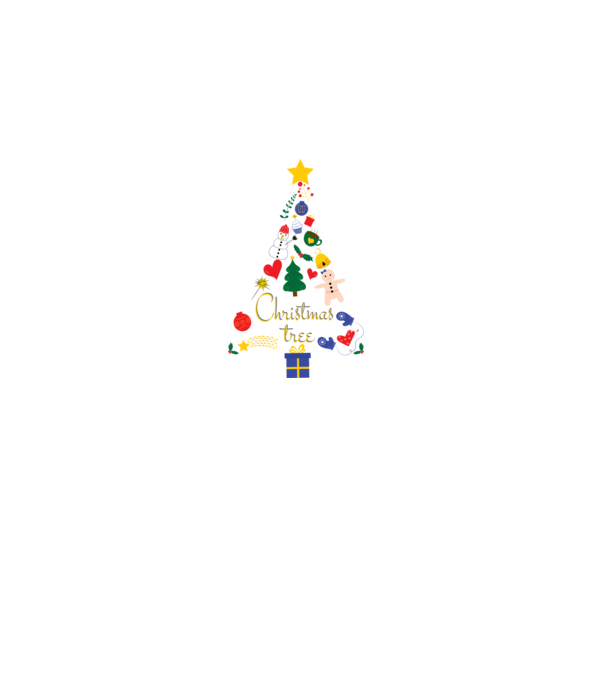 Christmas tree (színes) minta sötétkék pólón