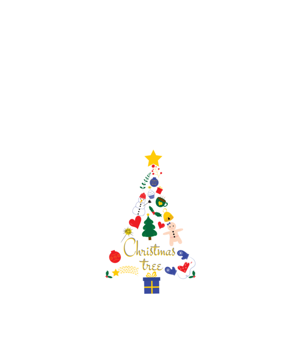 Christmas tree (színes) minta sötétkék pólón