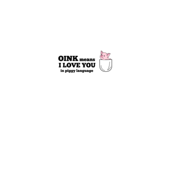 Pocket Pig minta fehér pólón