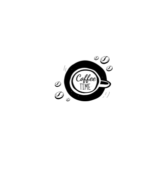 Coffe Time minta királykék pólón