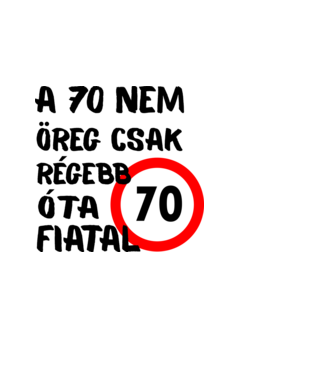 70 éves minta fekete pólón