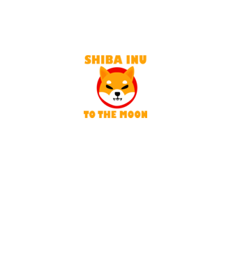 Shiba to the moon minta fekete pólón