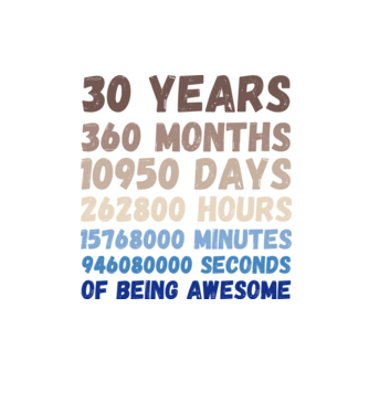 30 Years minta homokszín pólón