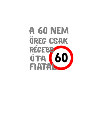 60 éves minta fekete pólón