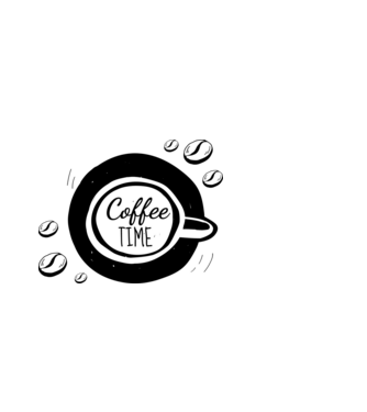 Coffe Time minta fehér pólón
