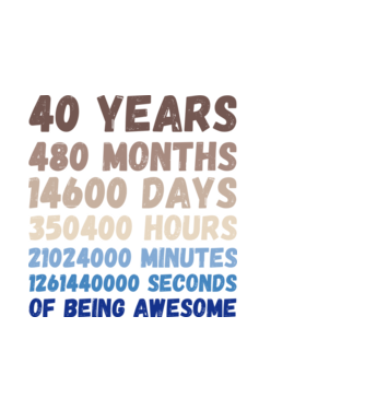 40 Years minta fekete pólón