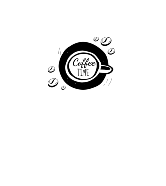 Coffe Time minta szürke pólón