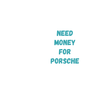 NEED MONEY FOR PORSCHE minta neonsárga pólón
