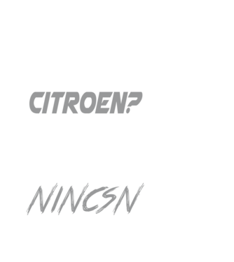 Citroen minta fehér pólón