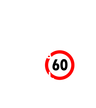 60 éves minta fehér pólón