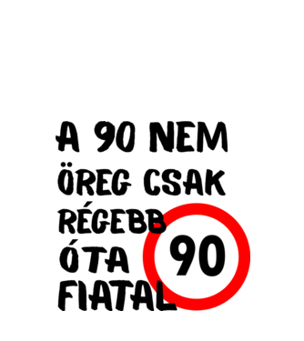 90 éves  minta almazöld pólón