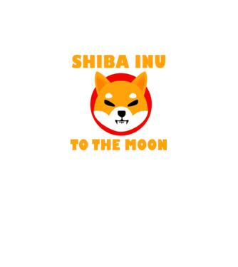 Shiba to the moon minta fekete pólón