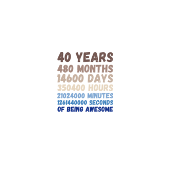 40 Years minta királykék pólón