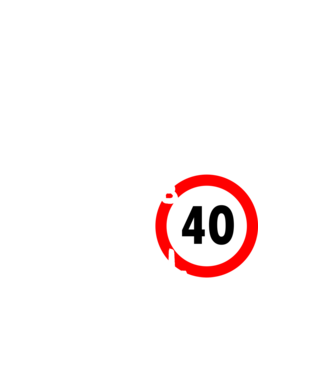 40 éves minta fehér pólón