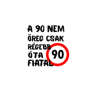 90 éves  minta szürke pólón