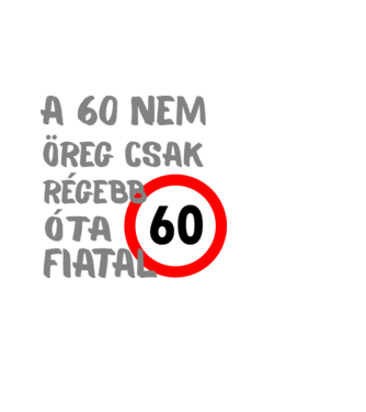 60 éves minta fekete pólón