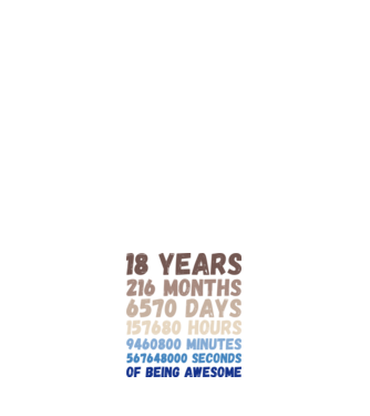 18 Years minta sötétkék pólón