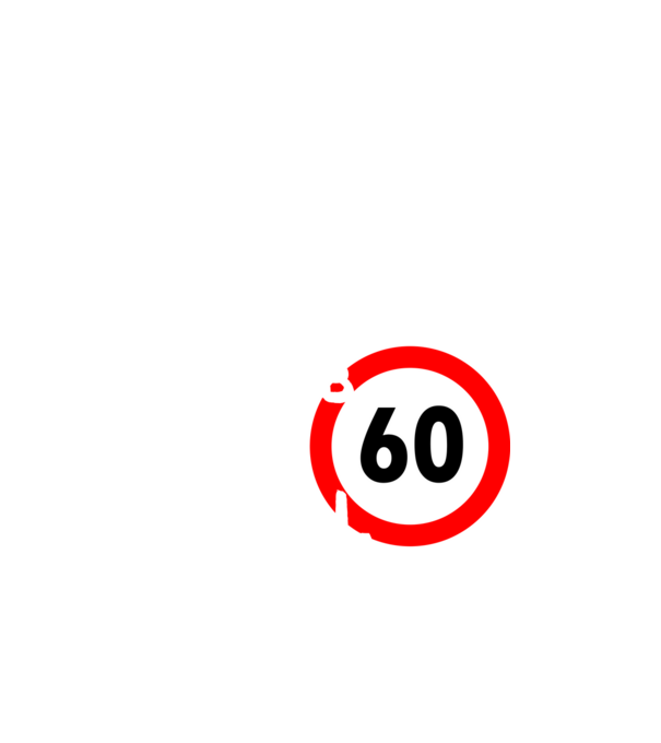 60 éves minta fehér pólón