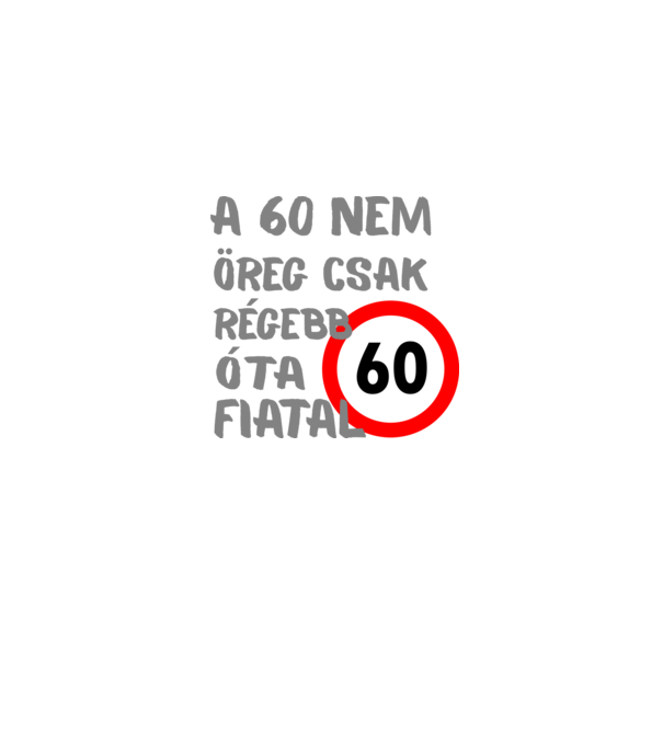 60 éves minta farmerkék pólón